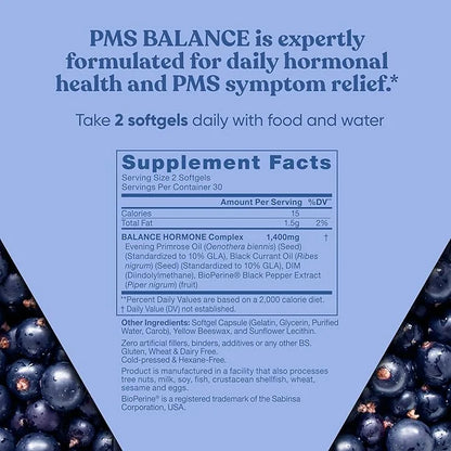 Balance PMS Vitamins for Women - Hormone Balance for Women, Menstrual & PMS Relief - Bloating, Cramping, Mood Swings, Rest...