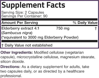 Bronson Elderberry Extra Strength, Supports Healthy 180 Vegetarian