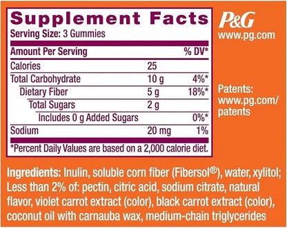 Metamucil Kids Fiber Supplement Gummies, No 5g Prebiotic 120ct Gummies