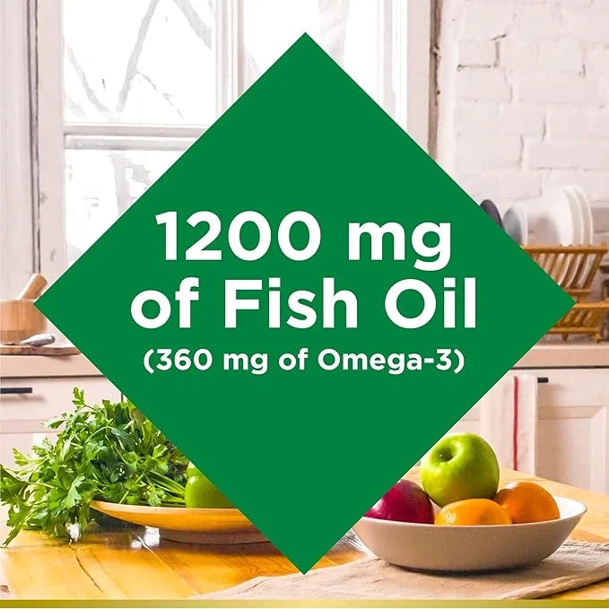 Nature's Bounty Fish Oil, Supports Heart 1200 Mg, 360 Mg Omega-3, Rapid 200 Ct