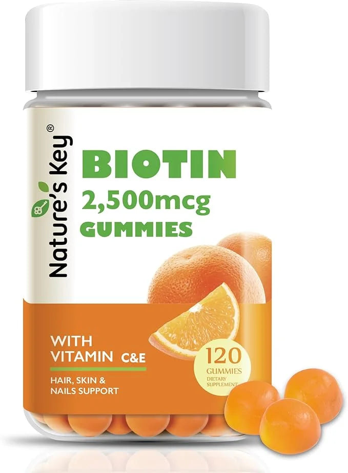 Nature's Key Biotin Gummies with Vitamin 120 Count