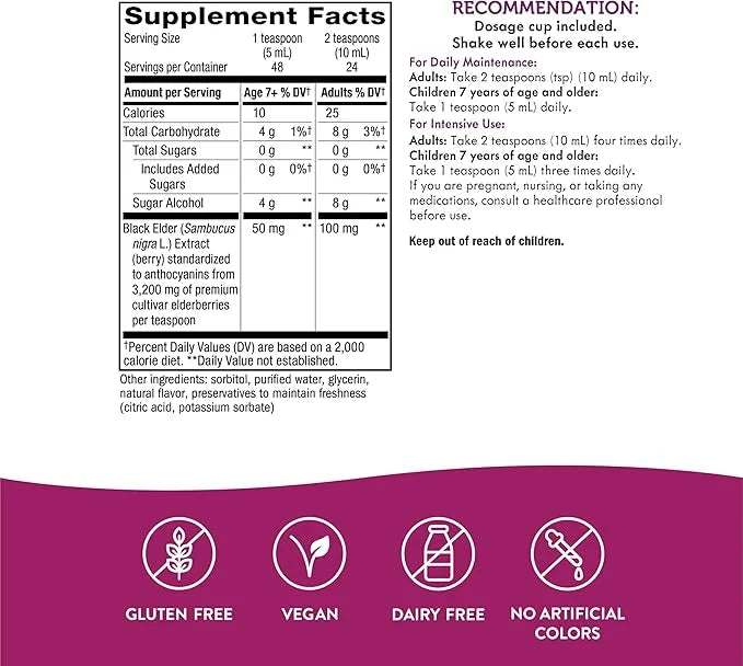 Nature's Way Sambucus Sugar-Free Elderberry Syrup, 8 Fl.