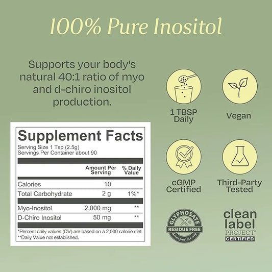 BOND Inositol Powder: Pure Myo-Inositol & D-Chiro Inositol for Hormone Balance w/Ovarian Support Vitamins, Ideal 40:1 Rati...