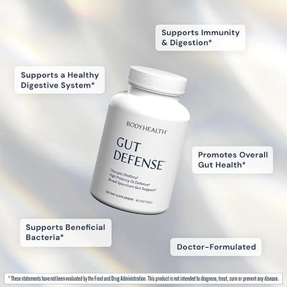 BodyHealth Gut Defense with PerfectAmino, Gut Health Support for Women and Men, GI Support Supplement - 90 Softgels - Prod...