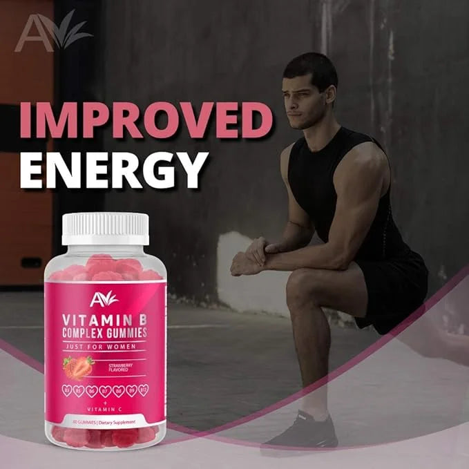 Avilana Vitamin B Complex Just B12, B7 B7 (Biotin), B6, B3 B3 (Niacin), B5, B6, B6, B8, B8, B9 B9 (Folate)s, (1 Pack)