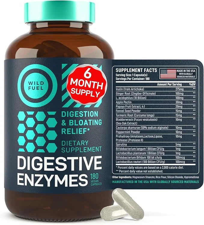 Digestive Enzymes with Probiotics and Prebiotics 180 Caps