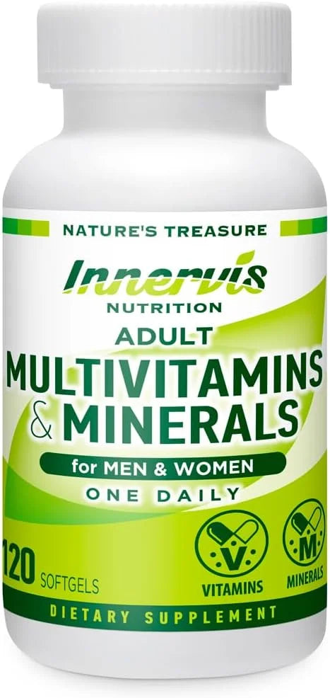 Adult Multivitamins & Minerals for Men and Women Immune Support Antioxidant Overall Health 120 Softgels Supplement - Produ...