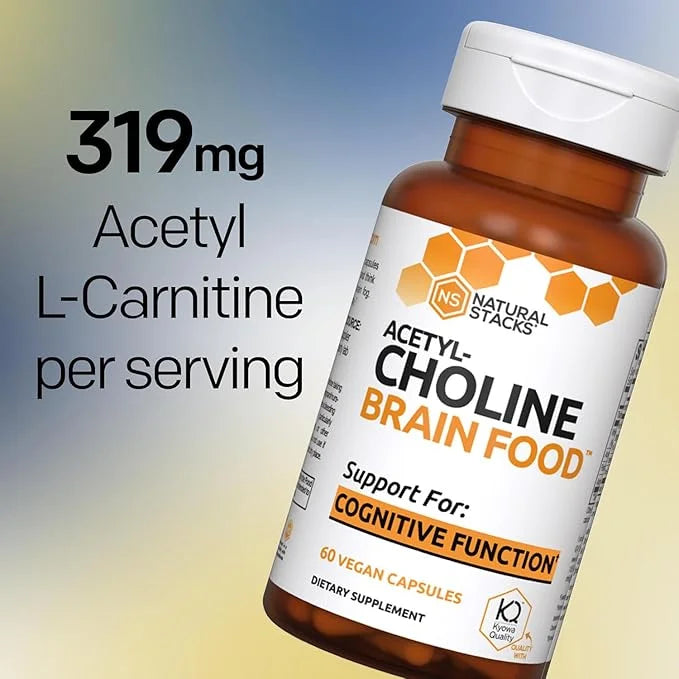 Acetylcholine Brain Food - Acetyl L-Carnitine & Alpha GPC Supplement - Supports Production of Acetylcholine - Neurotransmi...