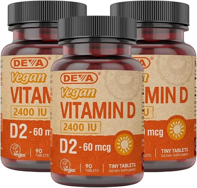 DEVA Vegan Vitamin D2 60 mcg 2400 IU, 90 Tablets 3)