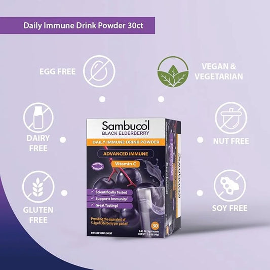 Sambucol Black Elderberry Drink Powder 30 Count