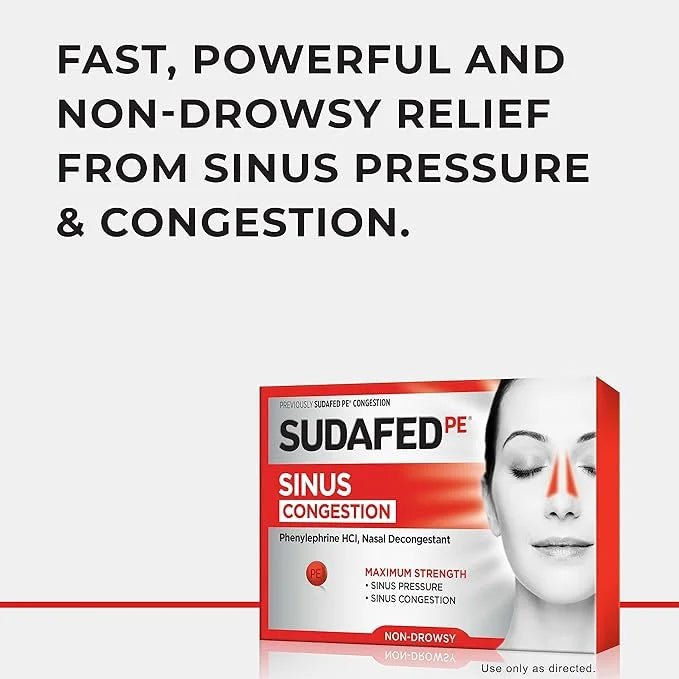 Sudafed PE Sinus Congestion Maximum Strength 36 ct 20 Count