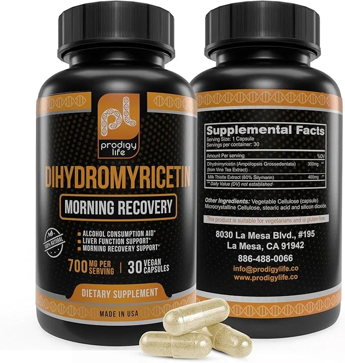 Dihydromyricetin (DHM) Supplement - Better Morning Recovery and Liver Detox Support Pills - with Milk Thistle Extract (400...