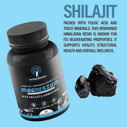 Magnesium Complex with Shilajit and Ashwagandha, 300mg Triple