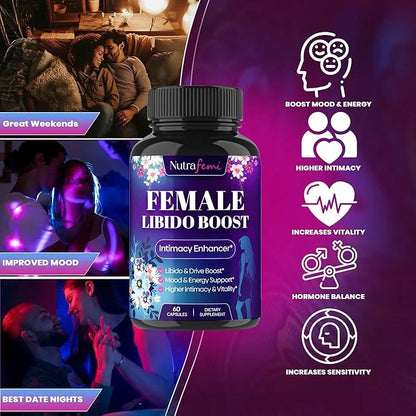 #1 Fast Acting Highly Effective Libido Booster for Women-Female Libido Booster for Hormonal Balance, Mood & Drive - with M...
