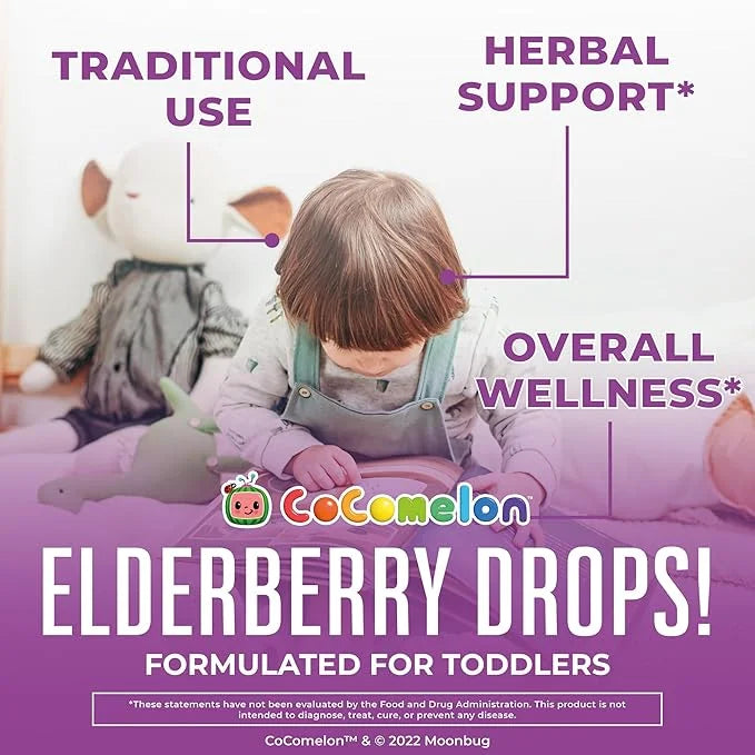 MaryRuth Organics Cocomelon Toddler Elderberry Syrup, 1-3 Years, 1 Fl