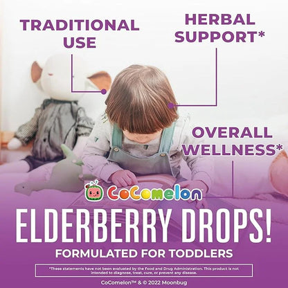 MaryRuth Organics Cocomelon Toddler Elderberry Syrup, 1-3 Years, 1 Fl