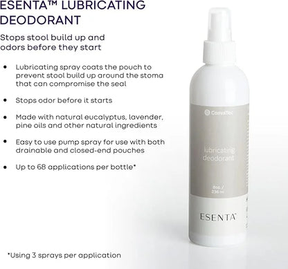 ESENTA Ostomy Lubricating Deodorant Spray, Prevents 8 fl 1)