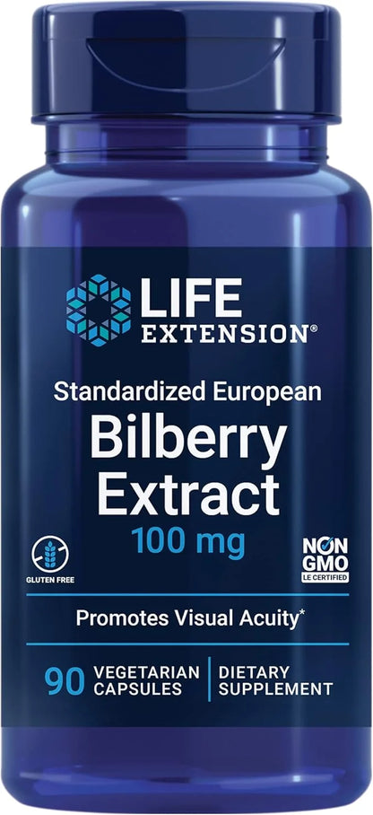 Life Extension Standardized European Bilberry Extract 100 mg 90 Capsules