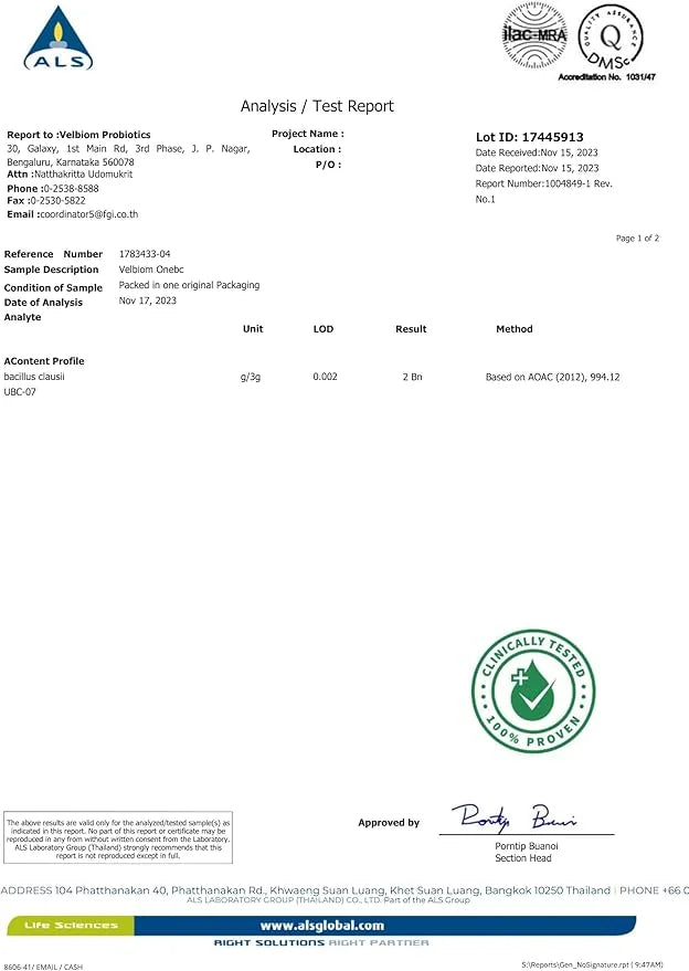 One Bc Probiotic Supplement to Alleviate 6 X 5Ml Mini