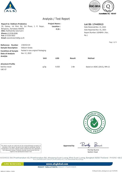 One Bc Probiotic Supplement to Alleviate 6 X 5Ml Mini