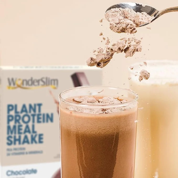 WonderSlim Plant Based Meal Replacement Shake, Chocolate, 15g Protein, Keto Friendly & Low Carb, Low Sugar, Gluten, Soy, &...