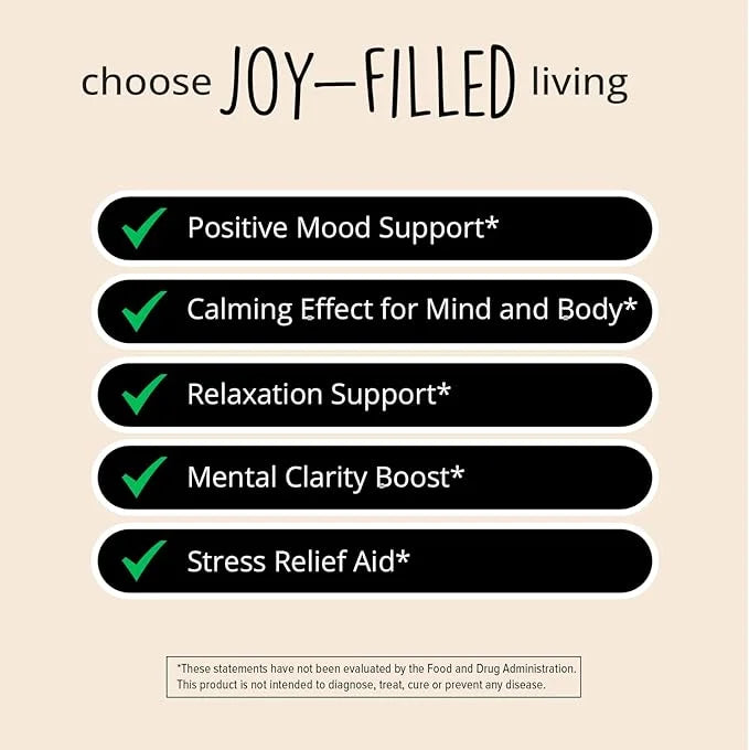 Joy-Filled Mood Support Supplement with St. 100% Plant-Based 120 ct