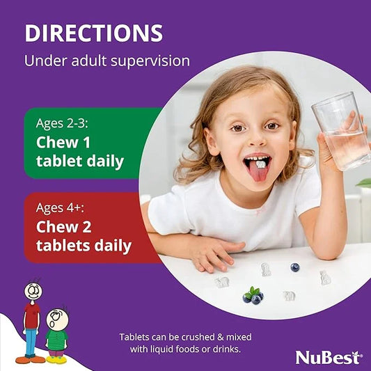 NuBest Tall Kids 2 to 9 - 90 Chewable 1.5 Month