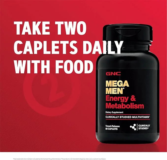 GNC Mega Men Energy & Metabolism Multivitamin 180 Count