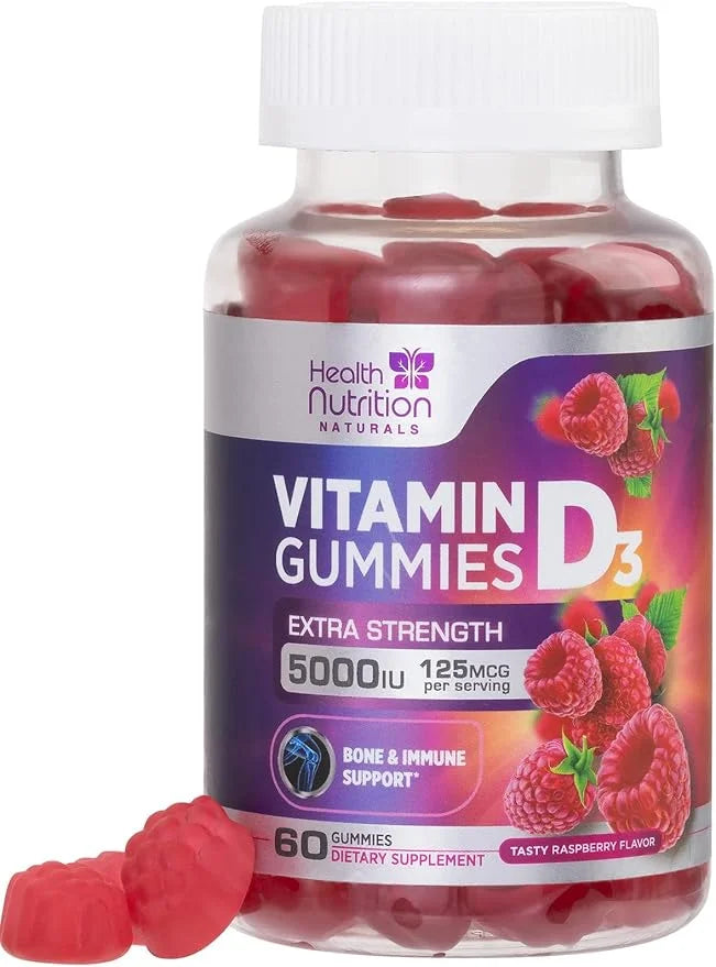 Vitamin D3 Gummies Extra Strength 5000 (125 mcg) 60 Gummies