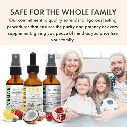Bone Support Bundle Liquid Spray D3 & K2 - 2 Fl (360 Days