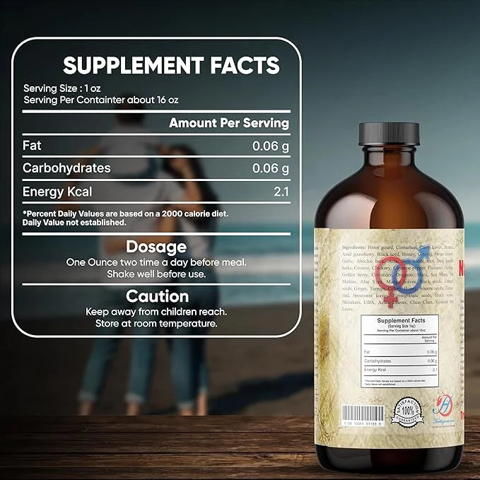 Men Wellness Living Bitter 16oz - Natural Blend of Ginseng, Fenugreek, Maca Root, and Cinnamon to Support stamina and vita...