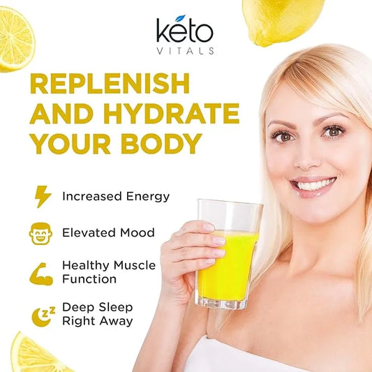 Keto Vitals Electrolytes Powder | Keto-Friendly Electrolytes with Potassium, Magnesium, Sodium, Calcium | Keto Electrolyte...