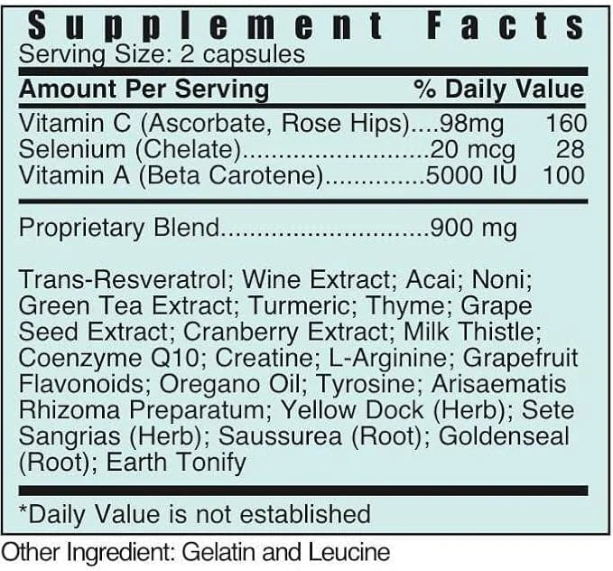 Systemic Formulas ROX Super Antioxidant 60 Capsules #184. Super