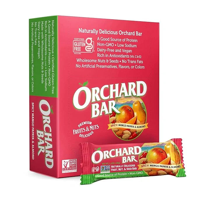 Orchard Bars Non-GMO Fruit & Nut Bars, Mango Papaya Almond, 1.4 Oz, Pack of 12 - Product Image