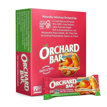 Orchard Bars Non-GMO Fruit & Nut Bars, Mango Papaya Almond, 1.4 Oz, Pack of 12 - Product Image
