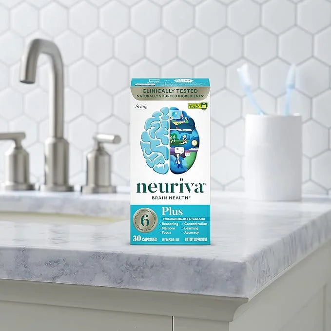 NEURIVA Plus Brain Supplement for Memory and Focus Clinically Tested Nootropics for Concentration for Mental Clarity, Cogn...