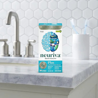 NEURIVA Plus Brain Supplement for Memory and Focus Clinically Tested Nootropics for Concentration for Mental Clarity, Cogn...
