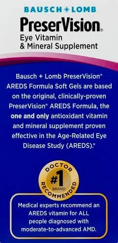 PreserVision Eye Vitamin & Mineral Supplement, 120 Count 1) Packaging