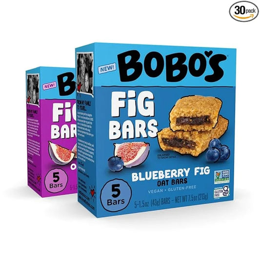 Bobo's Fig Bar (20, Variety Pack), Soft Baked, Non-GMO, Vegan, Snack Bar, Gluten Free - Product Image