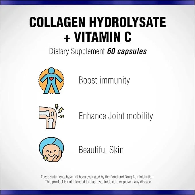Collagen Plus Vitamin C by Natural 60 Capsules