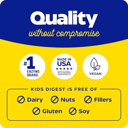 Enzymedica, Kids Digest, Chewable Digestive Enzymes, 90 Count