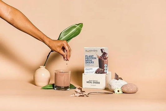 WonderSlim Plant Based Meal Replacement Shake, Chocolate, 15g Protein, Keto Friendly & Low Carb, Low Sugar, Gluten, Soy, &...