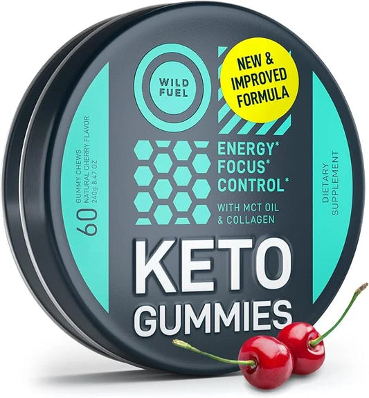 MCT Oil Keto Gummies Collagen Metabolism Booster - Pre Workout Gummy Energy Chews Keto Candy - Physical and Mental Energy,...