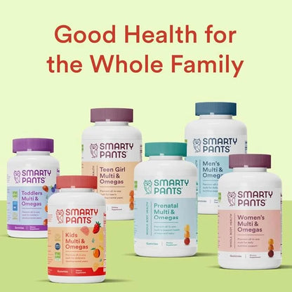 SmartyPants Kids Multivitamin Gummies and Fiber 3 Fish D3, C, B12, B6, B6, Vitamin 120 Count (30 Day