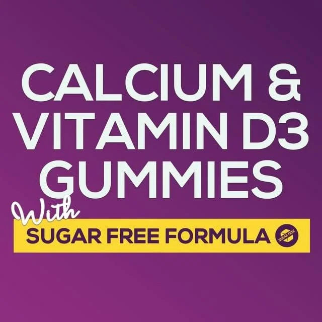 Sugar Free Calcium Gummy Bites Plus 400 IU D3, Bone 120 Gummies