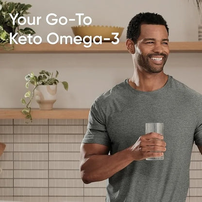 Sports Research Keto Omega Fish Oil with Wild Sockeye Salmon, Antarctic Krill Oil, Astaxanthin & Coconut MCT Oil - 1200mg ...