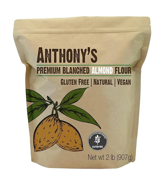 Anthony's Blanched Almond Flour, 2 lb, Finely Ground, Gluten Free, Non GMO, Vegan, Keto Friendly - Product Image
