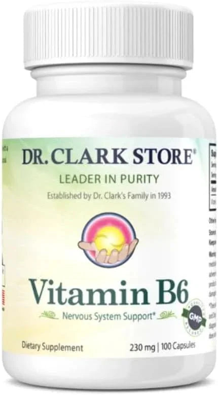 Dr. Clark Vitamin B6 Supplement, 230mg, 100 Capsules