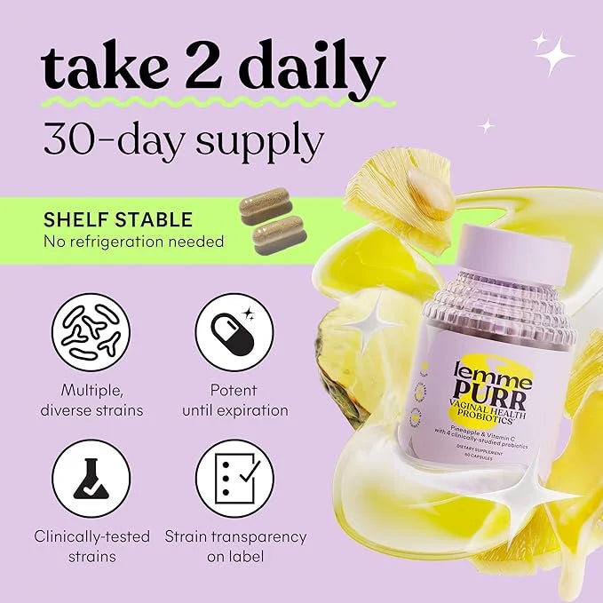 Lemme Purr Vaginal Probiotics for Women 60 Veggie