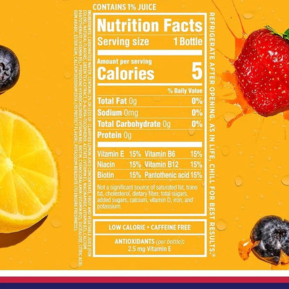 Sparkling Ice, Berry Lemonade Sparkling Water, Zero Sugar Flavored Water, with Vitamins and Antioxidants, Low Calorie Beve...